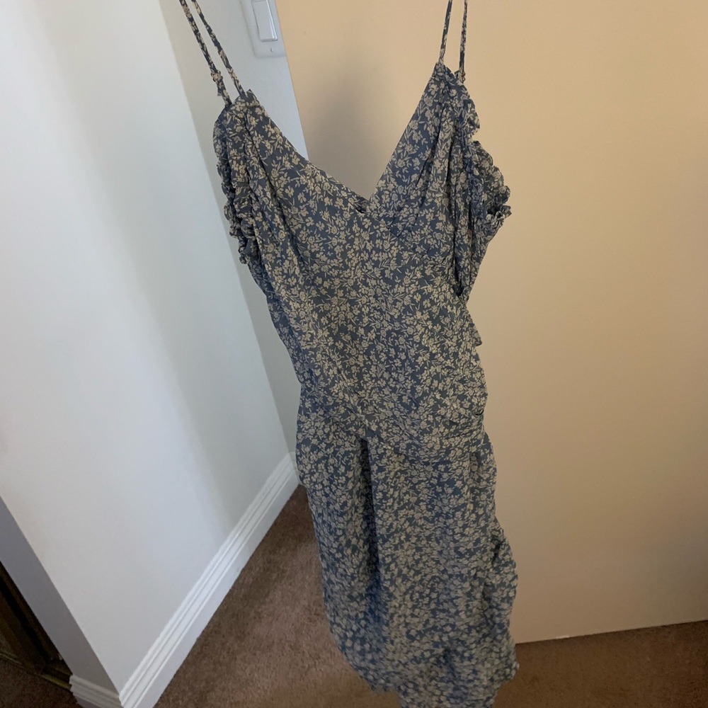 Blue Open Back Bodycon Dress
